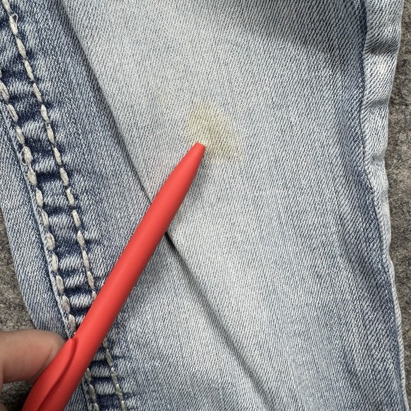 Paisley Sky Jeans Women's Size 4 Acid Wash Mid Rise Skinny Leg Denim Embellished - Picture 9 of 11